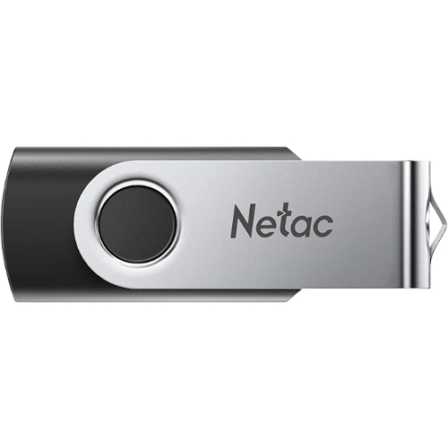 Флешка USB Netac U505 (NT03U505N-032G-32BK), 32Gb, USB 3.0, R/W 110/45, черный/серебристый