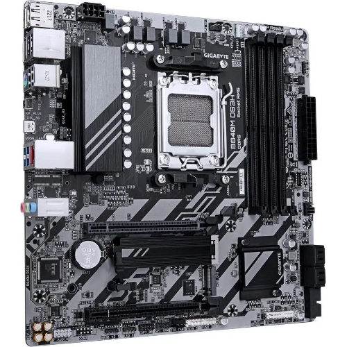 Материнская плата Gigabyte B840M DS3H, AM5, AMD B840, 4xDDR5, 4xSATA, 2xM.2, 1xPCIe 4.0 x16, 1xPCIe 3.0 x4, 2xDP, 1xHDMI, 1x2.5Gb LAN, 3xUSB-A 5Gbps, 8xUSB-A 2.0, 1xUSB-C 5Gbps, 3x3.5 мм, 7.1, mATX