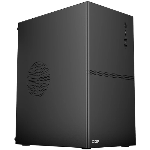 Компьютерный корпус CBR mATX Minitower V861, без БП, 2хUSB 2.0, HD Audio+Mic, черный PCC-MATX-V861-WPSU