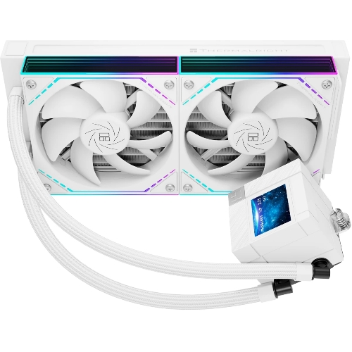 Система жидкостного охлаждения Thermalright Core Matrix 240 Vision (240мм, LED, White, ARGB/Fans: 2x120мм, 68.9CFM, 28.2dBA, 2000RPM/Pump height 64.4мм, Rad thickness 27мм/S: 1700, 1200, 1851, 115X, AM5, AM4)
