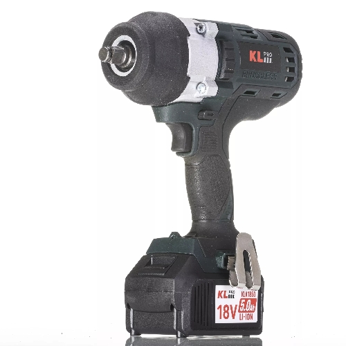Профессиональный бесщеточный гайковерт аккумуляторный KLPRO KLSS18BHX-50 (18В, Li-ion-2шт, 5.0Ач, 800Нм, 2 скорости, подсветка,З/У,в кейсе)