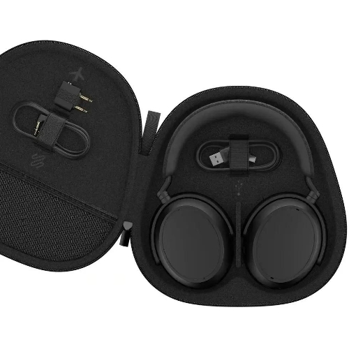 Беспроводные/проводные наушники Sennheiser Momentum 4 Wireless черный, полноразмерные, Bluetooth + Jack 3.5 мм, активное шумоподавление, до 60 ч