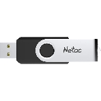 Флешка USB Netac U505 (NT03U505N-032G-32BK), 32Gb, USB 3.0, R/W 110/45, черный/серебристый