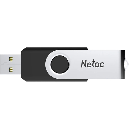 Флешка USB Netac U505 (NT03U505N-032G-32BK), 32Gb, USB 3.0, R/W 110/45, черный/серебристый