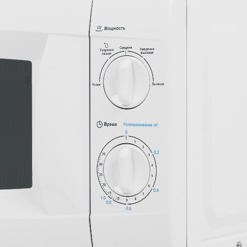 Микроволновая печь Midea MM720CKE белый, 20 л, 700 Вт, переключатели - поворотный механизм