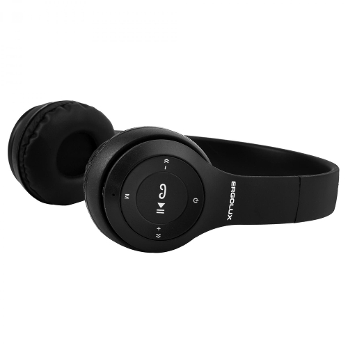 Беспроводные/проводные наушники Ergolux ELX-BTHP01-C02 черный, накладные, Bluetooth 5.0 + проводной, складная конструкция, до 6 ч