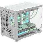 Компьютерный корпус AeroCool/Formula Crystal U2M Floe белый без БП mATX 1xUSB 3.0 audio bott PSU