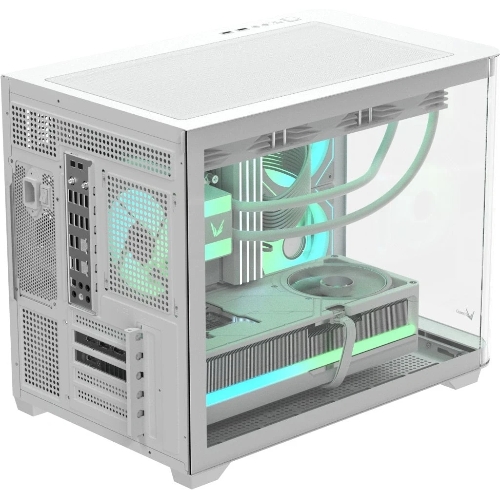 Компьютерный корпус AeroCool/Formula Crystal U2M Floe белый без БП mATX 1xUSB 3.0 audio bott PSU