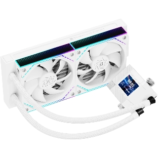 Система жидкостного охлаждения Thermalright Core Matrix 240 Vision (240мм, LED, White, ARGB/Fans: 2x120мм, 68.9CFM, 28.2dBA, 2000RPM/Pump height 64.4мм, Rad thickness 27мм/S: 1700, 1200, 1851, 115X, AM5, AM4)