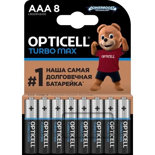 Батарея Opticell Turbo MAX LR03 AAA (8шт) блистер