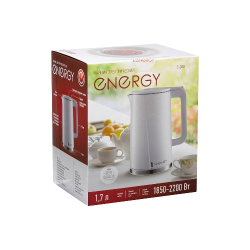 Чайник электрический Energy E-208 1.7 л белый, двойной корпус