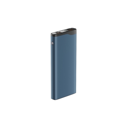 Портативный аккумулятор OLMIO QL-10, 10000mAh, 22.5W, QuickCharge3.0/PowerDelivery, LCD, голубой