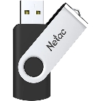 Флешка USB Netac U505 (NT03U505N-032G-32BK), 32Gb, USB 3.0, R/W 110/45, черный/серебристый