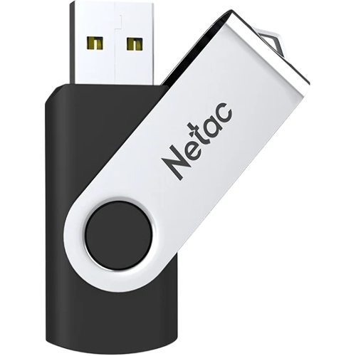 Флешка USB Netac U505 (NT03U505N-032G-32BK), 32Gb, USB 3.0, R/W 110/45, черный/серебристый
