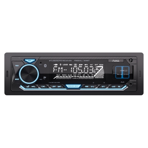 Автомагнитола AURA FIREBALL-305BT, 1 DIN, Bluetooth, USB Type-A, AUX