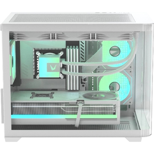 Компьютерный корпус AeroCool/Formula Crystal U2M Floe белый без БП mATX 1xUSB 3.0 audio bott PSU