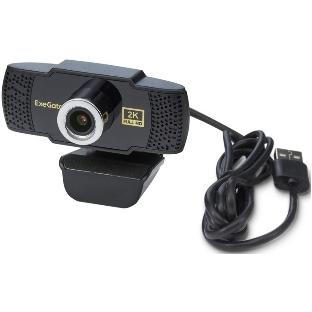 Веб-камера ExeGate BusinessPro C922 2K 2560x1440, 30 кадр/с, USB Type-A, микрофон (шумоподавление), универсальное крепление