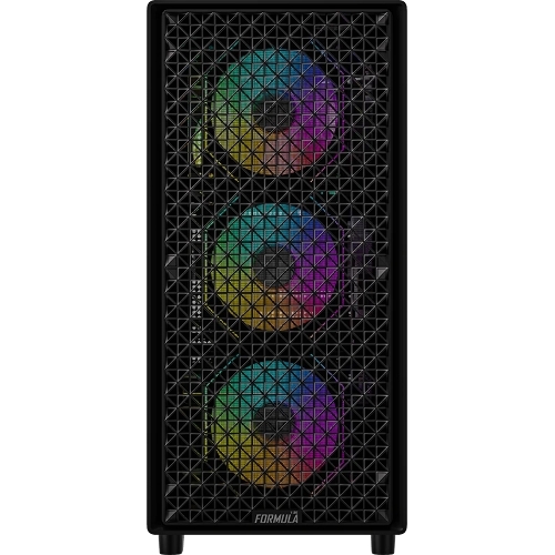Компьютерный корпус Formula V Line MANA Dynamic Black AR, ATX, TYPE-C*1, USB3.0*2, FRONT 3x120мм ARGB, REAR 1x120мм ARGB