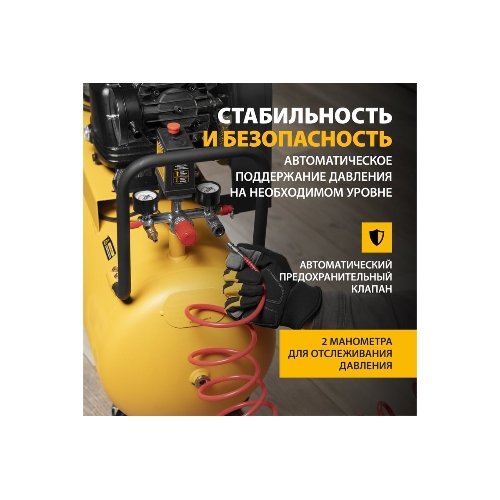 Компрессор воздушный Denzel рем. привод BCW3000-T/100, 3,0 кВт, 100 литров, 520 л/мин