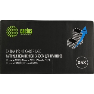 Картридж лазерный Cactus CS-CE505X-MPS черный (13000стр.) для HP LaserJet P2050/P2055/P2055D/P2055DN/P2055X