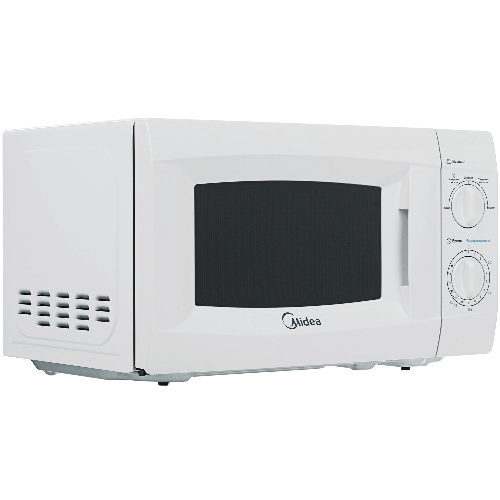 Микроволновая печь Midea MM720CKE белый, 20 л, 700 Вт, переключатели - поворотный механизм