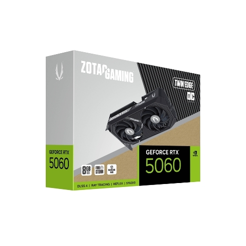 Видеокарта Zotac RTX 5060 TWIN EDGE OC 8Gb GDDR7 128bit 3xDP HDMI 2FAN MEDIUM PACK