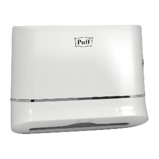 Диспенсер бумажных полотенец Puff 5135, белый, с замком, ABS-пластик