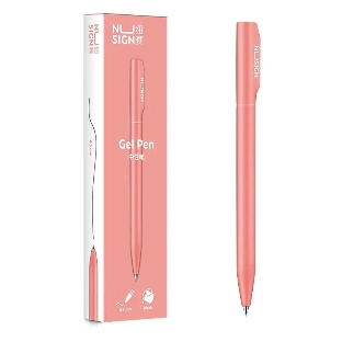 Ручка гелевая Deli Nusign NS552pink розовый, черные чернила, линия 0.5мм