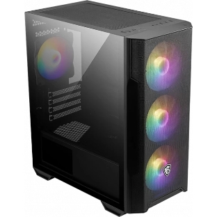Компьютерный корпус MSI MAG FORGE M100R, Global, 1xUSB 3.0, 2xUSB 2.0, 4x120мм ARGb Fan, ESD ARGbControl Board, Tempered Gl