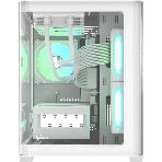 Компьютерный корпус AeroCool/Formula Crystal U2M Floe белый без БП mATX 1xUSB 3.0 audio bott PSU
