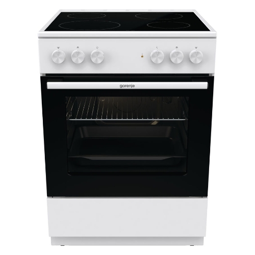 Плита электрическая Gorenje GEC6A11WG белый, конфорок 4 шт, духовка 65 л, 60 см x 85 см x 60 см