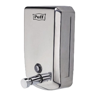 Дозатор для жидкого мыла из нерж. стали Puff-8715, хром, 1000 мл, с ключом, 21х14х11 см
