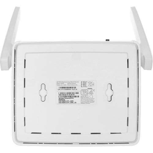 Роутер Mercusys MR20 AC750 Dual-Band Wi-Fi RouterSPEED: 300 Mbps at 2.4 GHz + 433 Mbps at 5 GHzSPEC: 2× Fixed External Antennas, 2× 10/100 Mbps LAN Ports, 1× 10/100 Mbps WAN PortFEATURE: Router/Access Point Mode Mode, WPS/Reset Button, IPTV, IPv6, Parental Controls