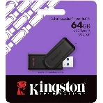 Флешка USB Kingston DataTraveler Exodia S (DTXS/64Gb), 64Gb, USB 3.2 Gen 1, R/W 150/60, черный