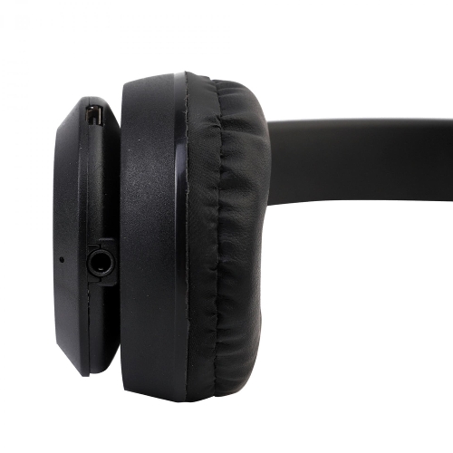 Беспроводные/проводные наушники Ergolux ELX-BTHP01-C02 черный, накладные, Bluetooth 5.0 + проводной, складная конструкция, до 6 ч