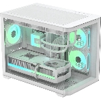 Компьютерный корпус AeroCool/Formula Crystal U2M Floe белый без БП mATX 1xUSB 3.0 audio bott PSU