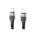 Кабель OLMIO BOLT, Type-C - Type-C, 60W, 1.2м, тканевая оплетка, черный