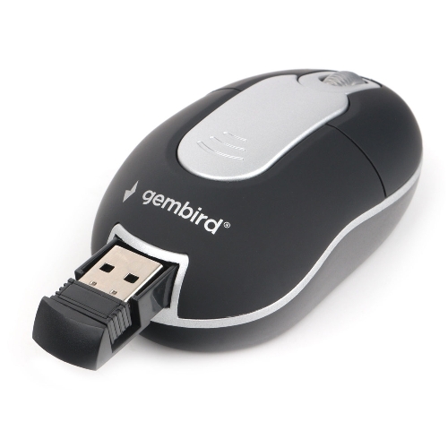 Мышь беспроводная Gembird MUSW-600 черный, 1200 dpi, радиоканал, USB, кнопки - 3