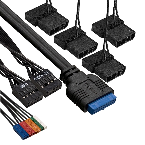 Компьютерный корпус Miditower ExeGate i3 BASE-EVO800 (ATX, БП EVO800RGb с вент. 12 см, с окном, 1хUSB+1хUSB 3.0, аудио, 4 вент. 12см с RGb подсветкой)