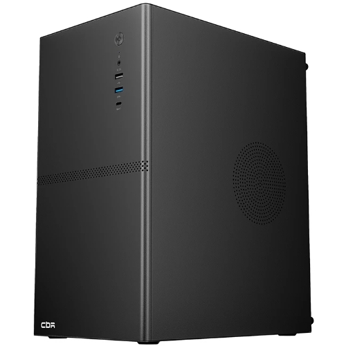 Компьютерный корпус CBR mATX Minitower V863, без БП, 1хUSB 3.0 Type C, 1хUSB 3.0, 1хUSB 2.0, HD Audio+Mic, черный PCC-MATX-V863-WPSU