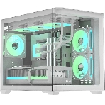 Компьютерный корпус AeroCool/Formula Crystal U2M Floe белый без БП mATX 1xUSB 3.0 audio bott PSU