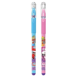 Ручка гелевая Deli Super Wings EG105-PR ассорти, d=0.5мм, фиолетовые чернила, 1 стержень, пулевидный пишущий наконечник, круглый корпус, резиновая манжета
