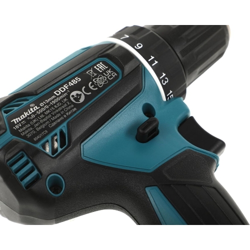 Дрель-шуруповерт Makita DDF485Z, 18 В, 0 Ач, 50 Нм, бесщеточный