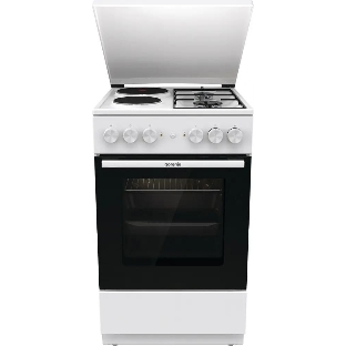 Плита комбинированная Gorenje GK5A12WG белый, конфорок 2 газовых и 2 электрических, духовка 68 л, 50 см x 85 см x 59.4 см
