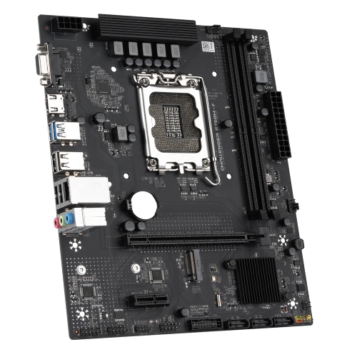Материнская плата Maxsun Challenger B760M-F, LGA 1700, Intel B760, 2xDDR4, 3xSATA III, 2xM.2, 1xPCIe 4.0 x16, 1xHDMI, 1xVGA, 1xRJ-45 1Gb LAN, 2xUSB 3.2 Gen 1, 4xUSB 2.0, 3x3.5 мм, 5.1, mATX