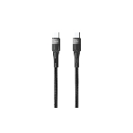 Кабель OLMIO BOLT, Type-C - Type-C, 60W, 1.2м, тканевая оплетка, черный