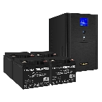 Комплект Источник бесперебойного питания EX295990RUS + батарея 40Aч EX282976RUS 4шт (инвертор, синус, для котла) ExeGate SineTower SZ-3000.LCD.AVR.3SH.1C13.RJ.USB <3000VA/2400W, чистый синусоида, LCD дисплей, AVR, 3хSchuko+1хC13, RJ45/11, USB, линейно-интерактивный, черный> + батарея ExeGate DT 1240 (12В, 40А·ч) 4шт