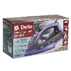 Утюг Delta DL-353 черный с фиолетовым, 2400 Вт, 28 г/мин, 135 г/мин, 350 мл
