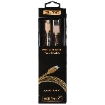 КабельQumo Type-С кабель, 1м, USB 3.0, 5В, 3А, 15Вт, металлическая оплетка, металлический коннектор, золотой