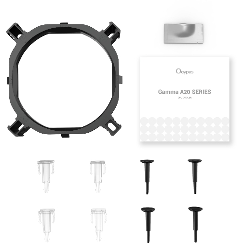 Кулер для процессора Ocypus Gamma A20 WH ARGB, 92mm FARGB FAN, Top FARGB Panel, 2 HEAT PIPES, 3-PIN, 1900 RPM, 21DBA, HYDRO BEARING, LGA115X/1200/1700/18XX, AM4/AM5